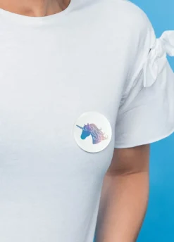 Przypinka JEDNOROŻEC 5cm holograficzna