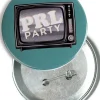 Przypinka na imprezę w stylu PRL PARTY 7,5 cm