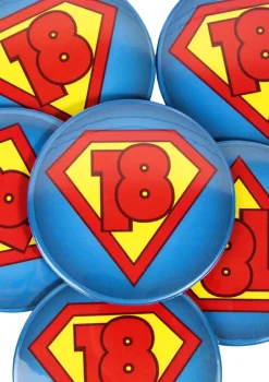 Przypinka na 18 urodziny SUPERHERO