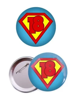 Przypinka na 18 urodziny SUPERHERO