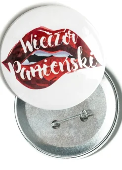 Przypinka na wieczór panieński USTA 7,5cm