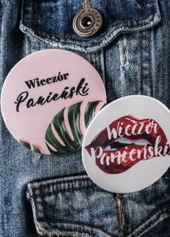 Przypinka na wieczór panieński MONSTERA 7,5 cm