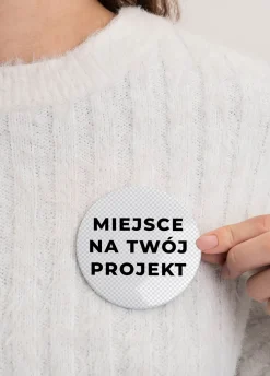 Przypinki z własnym nadrukiem TWÓJ PROJEKT (12szt.)