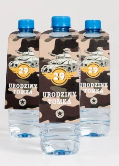 Przywieszki na butelki URODZINY WOJSKOWE 8szt.