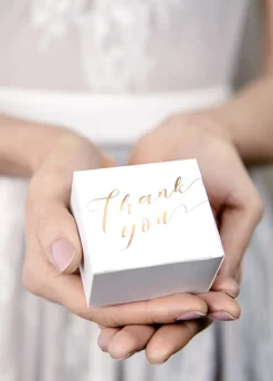 Pudełeczka na podziękowania dla gości THANK YOU gold (10szt.)