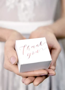 Pudełeczka podziękowania dla gości THANK YOU rose gold (10szt.)