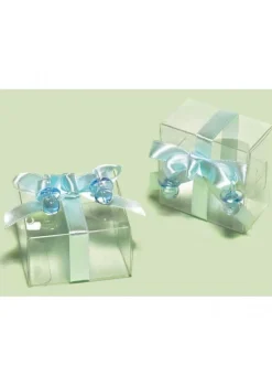 Pudełka na podziękowania dla gości na baby shower chrzest BABY BLUE (6szt.)