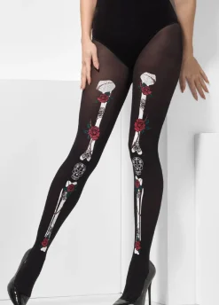 Rajstopy halloweenowe DIA DE LOS MUERTOS