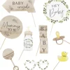 Rekwizyty do fotobudki BOTANICAL gadżety na baby shower (10szt.)