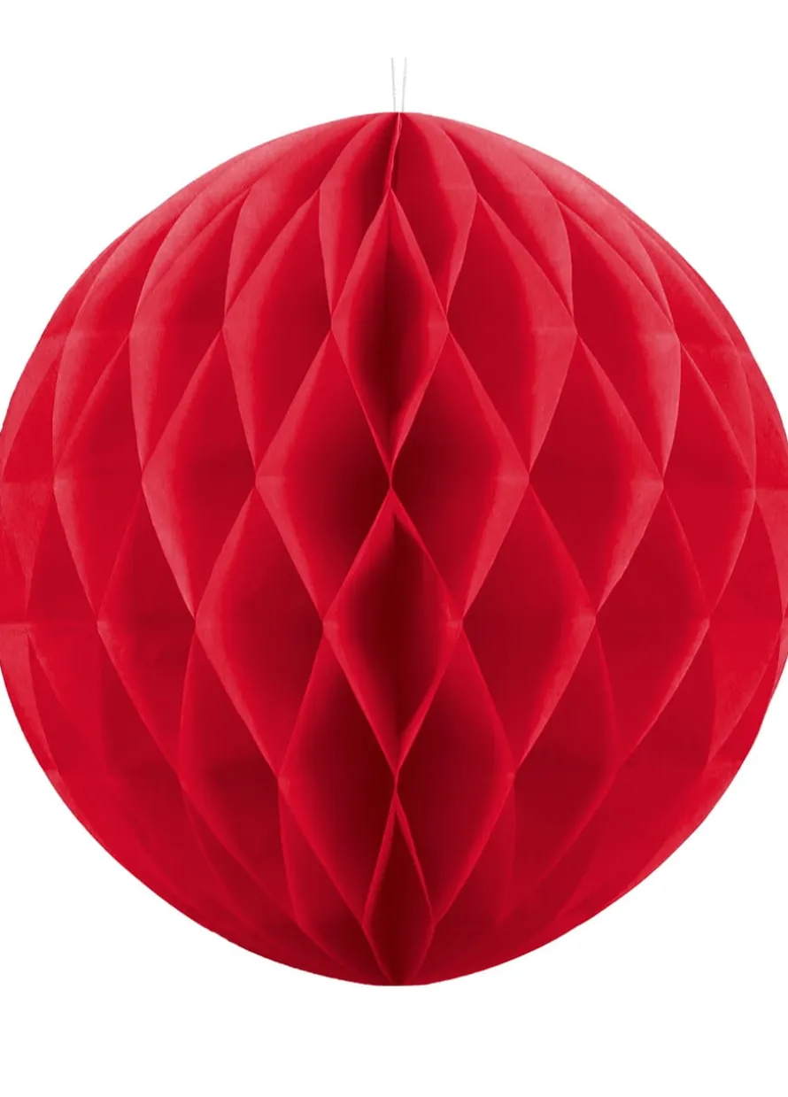 Rozeta KULA czerwona 40cm