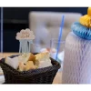 Rozeta na baby shower BUTELKA niebieska