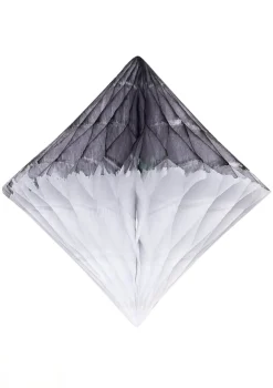 Rozeta papierowa DIAMENT czarno-biała 30cm