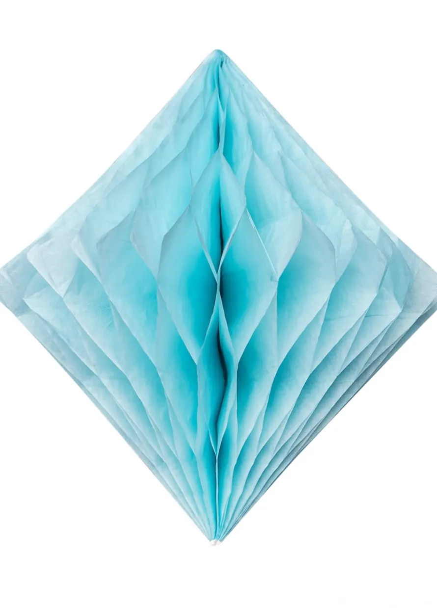 Rozeta papierowa DIAMENT niebieska 40cm
