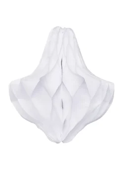 Rozeta papierowa DZWONECZEK biała 30cm