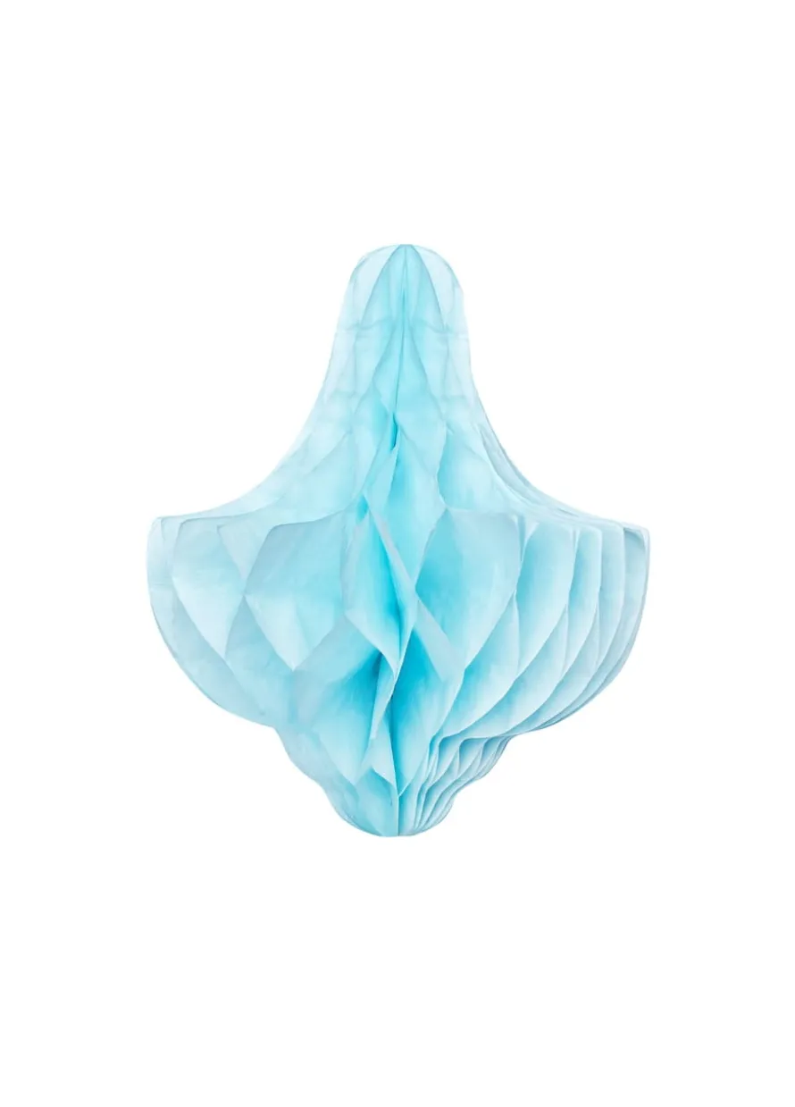 Rozeta papierowa DZWONECZEK niebieska 20cm