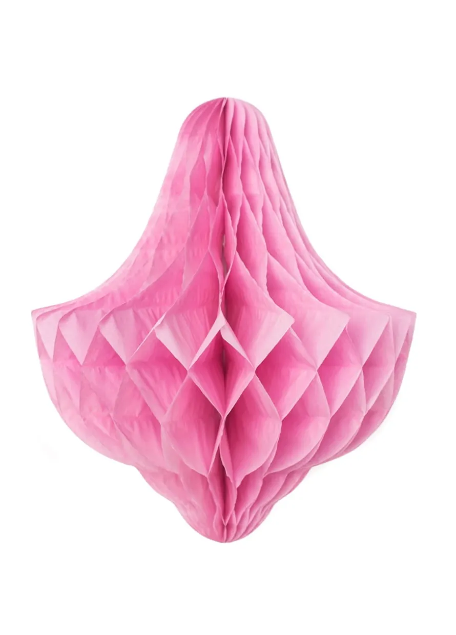Rozeta papierowa DZWONECZEK różowa 30cm