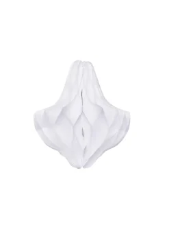 Rozeta papierowa DZWONECZEK biała 10cm