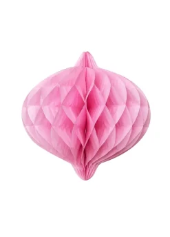 Rozeta papierowa HONEYCOMB różowa 20cm