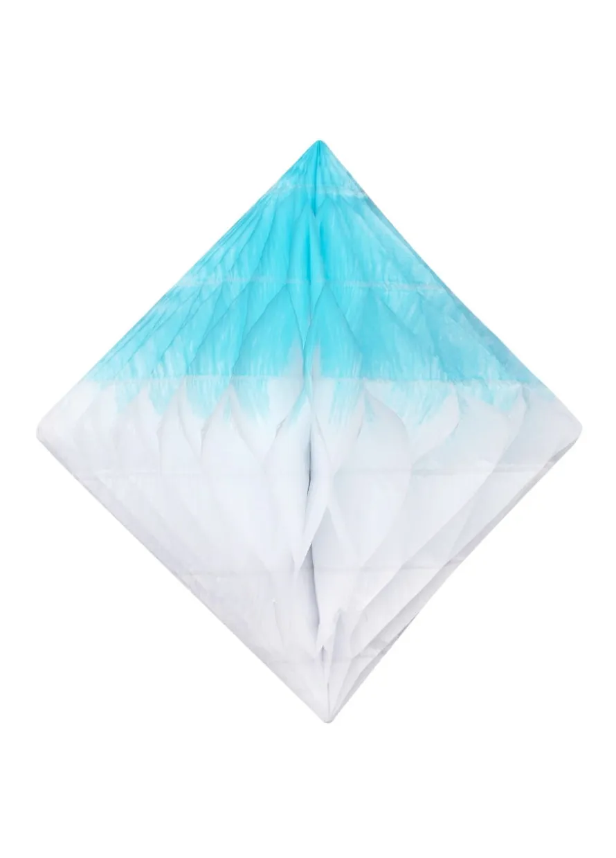 Rozeta wisząca DIAMENT niebiesko-biała 30cm