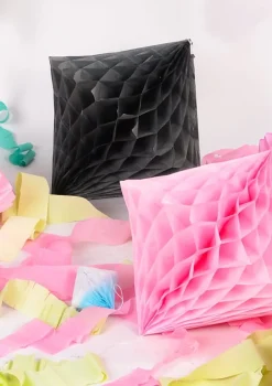 Rozeta wisząca DIAMENT różowa 40cm