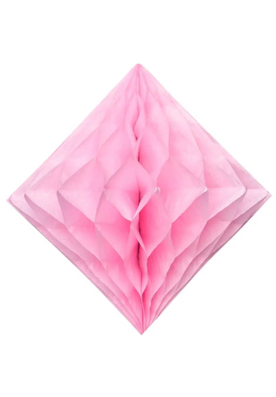 Rozeta wisząca DIAMENT różowa 30cm