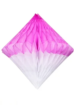 Rozeta wisząca DIAMENT różowo-biała 30cm