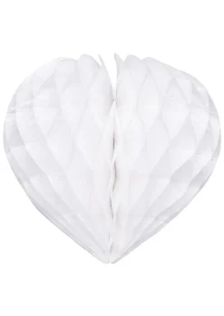 Rozeta wisząca SERCE biała 30cm