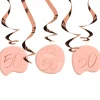 Serpentyna urodzinowa 50 URODZINY Elegant Blush (5szt.)