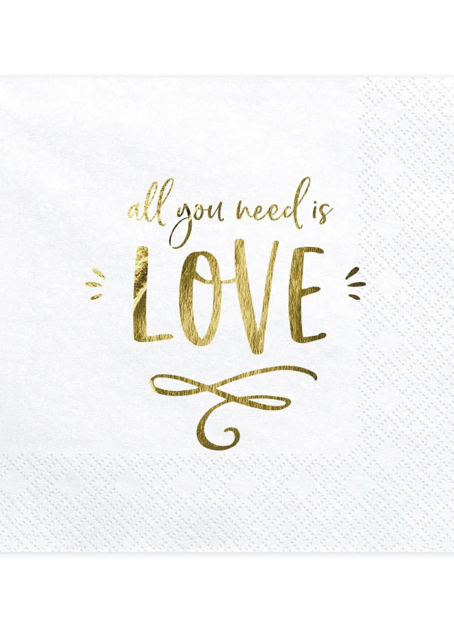 Serwetki ALL YOU NEED IS LOVE 33cm (20szt.)