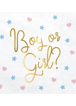 Serwetki baby shower BOY OR GIRL? 33cm (20szt.)