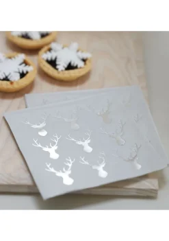 Serwetki CHRISTMAS METALLICS srebrne 25cm (20szt.)