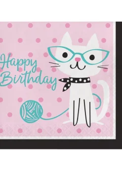 Serwetki dla dzieci KOTKI HAPPY BIRTHDAY (16szt.)