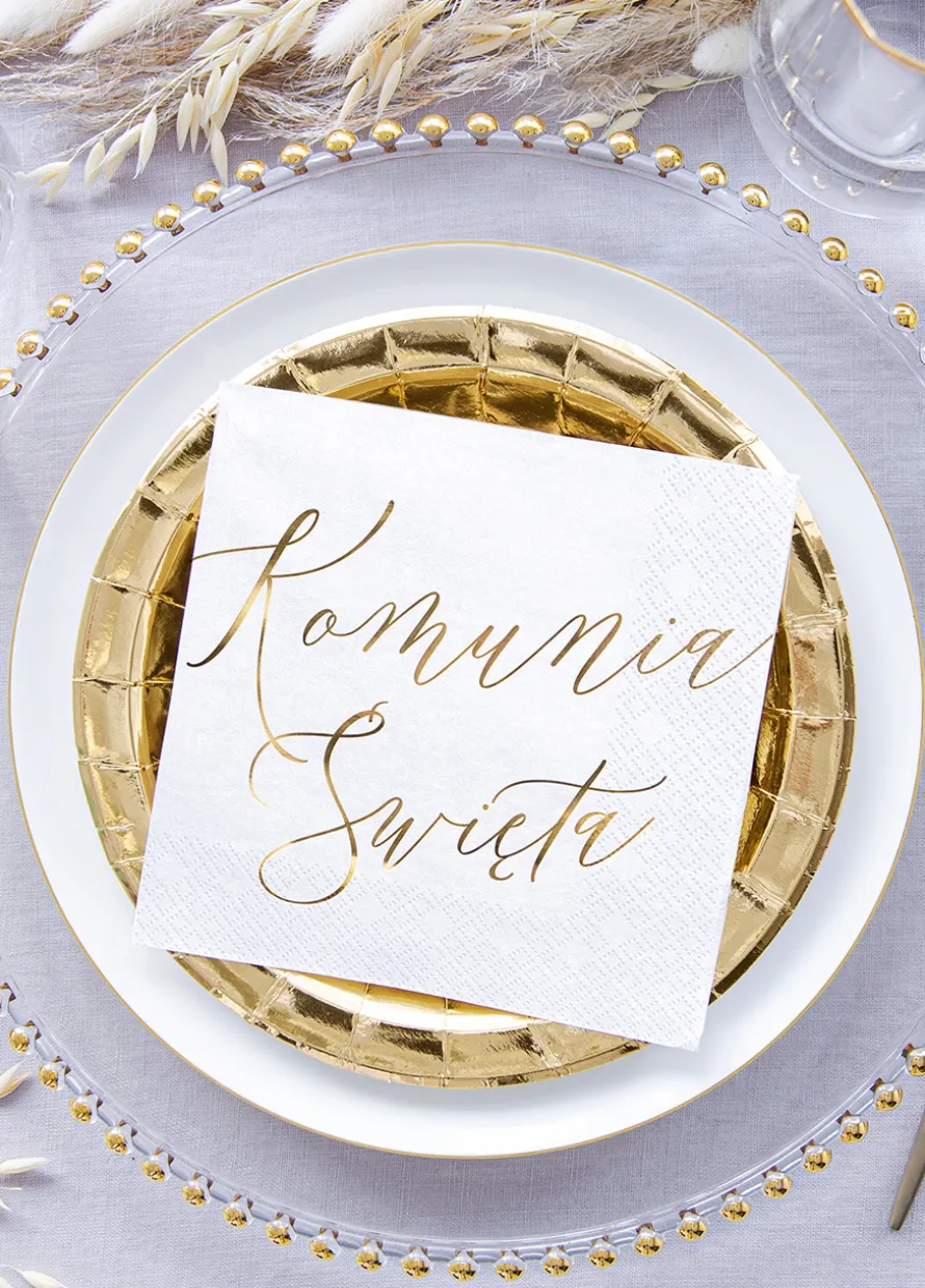 Serwetki na komunię KOMUNIA ŚWIĘTA 33cm (20szt.)