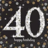 Serwetki na 40 urodziny HAPPY BIRTHDAY (16szt.)