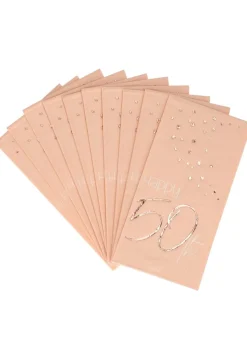 Serwetki 50 URODZINY ELEGANT BLUSH (10szt.)