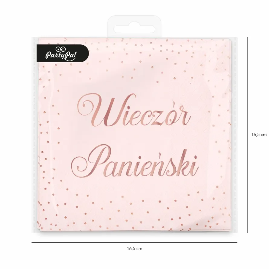 Serwetki wieczór panieński różowe 10szt.