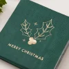 Serwetki świąteczne MERRY CHRISTMAS ze złotym nadrukiem (16szt.)
