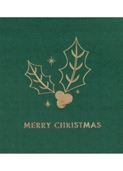 Serwetki świąteczne MERRY CHRISTMAS ze złotym nadrukiem (16szt.)