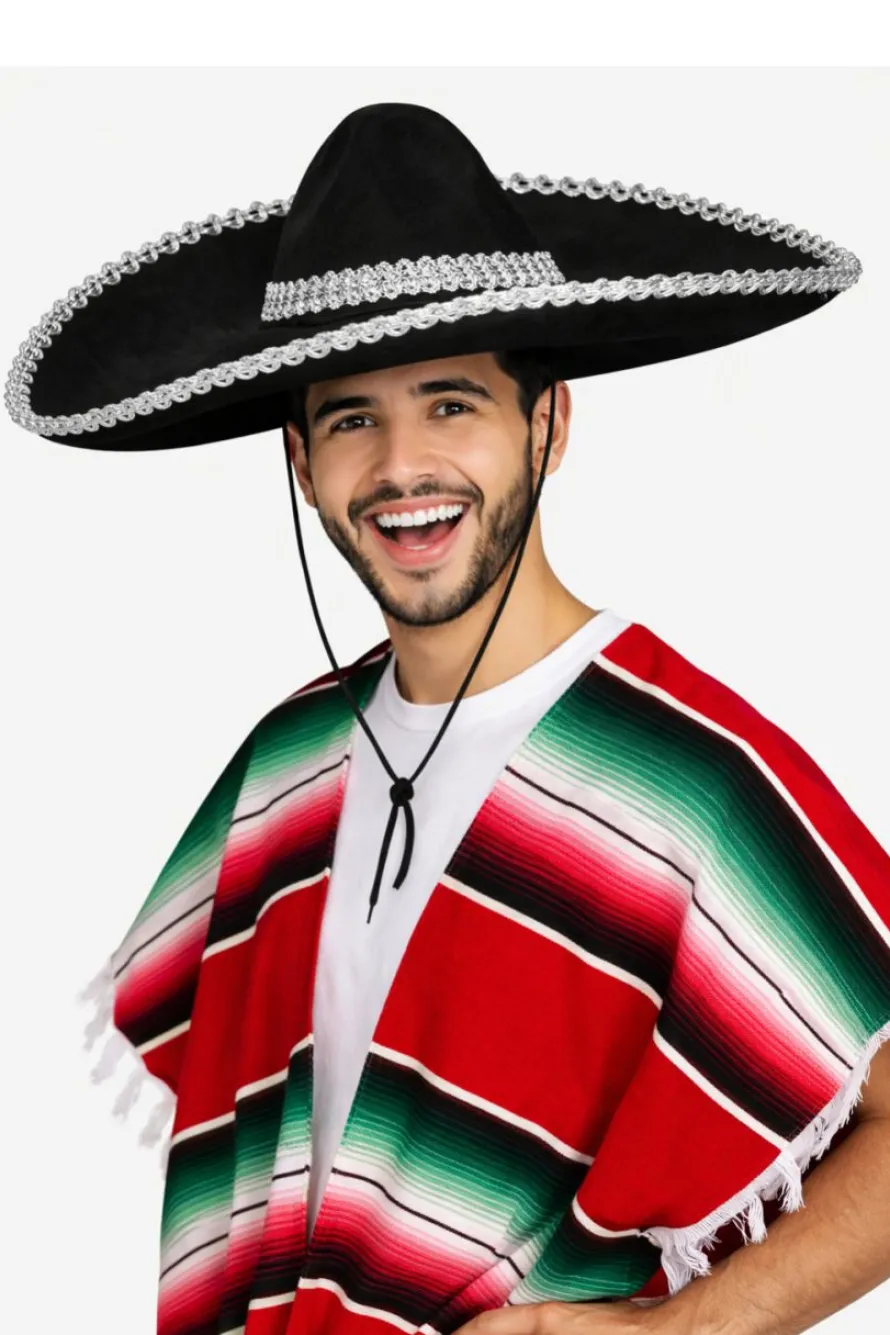 Sombrero meksykańskie CZARNE