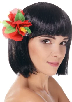 Spinka KWIATY HAWAJSKIE czerwona