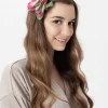 Spinka KWIATY HAWAJSKIE różowa