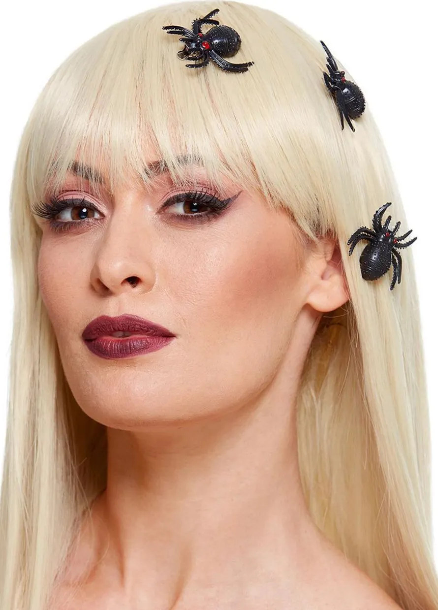 Spinki na Halloween PAJĄKI halloweenowe ozdoby do włosów