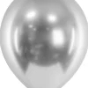 Srebrne balony CHROM lateksowe 30 cm (50szt.)
