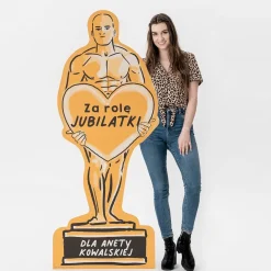 Stand kartonowy STATUETKA na imprezę w stylu Hollywood