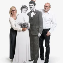 Stand personalizowany PARA MŁODA dekoracja na rocznicę ślubu, prezent na rocznicę ślubu