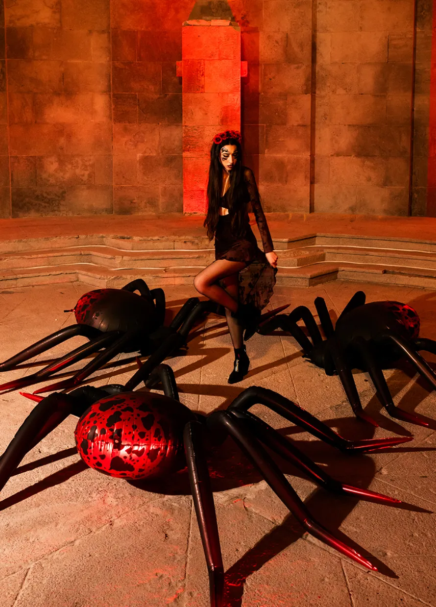 Stojący balon na halloween PAJĄK XXL