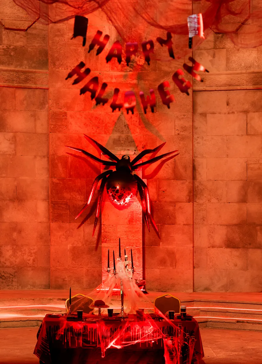 Stojący balon na halloween PAJĄK XXL