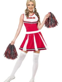 Strój CHEERLEADERKI biało - czerwony