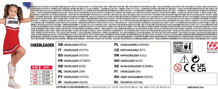 Strój CHEERLEADERKI dla dziewczynki
