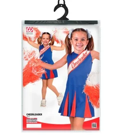 Strój CHEERLEADERKI niebiesko-czerwony